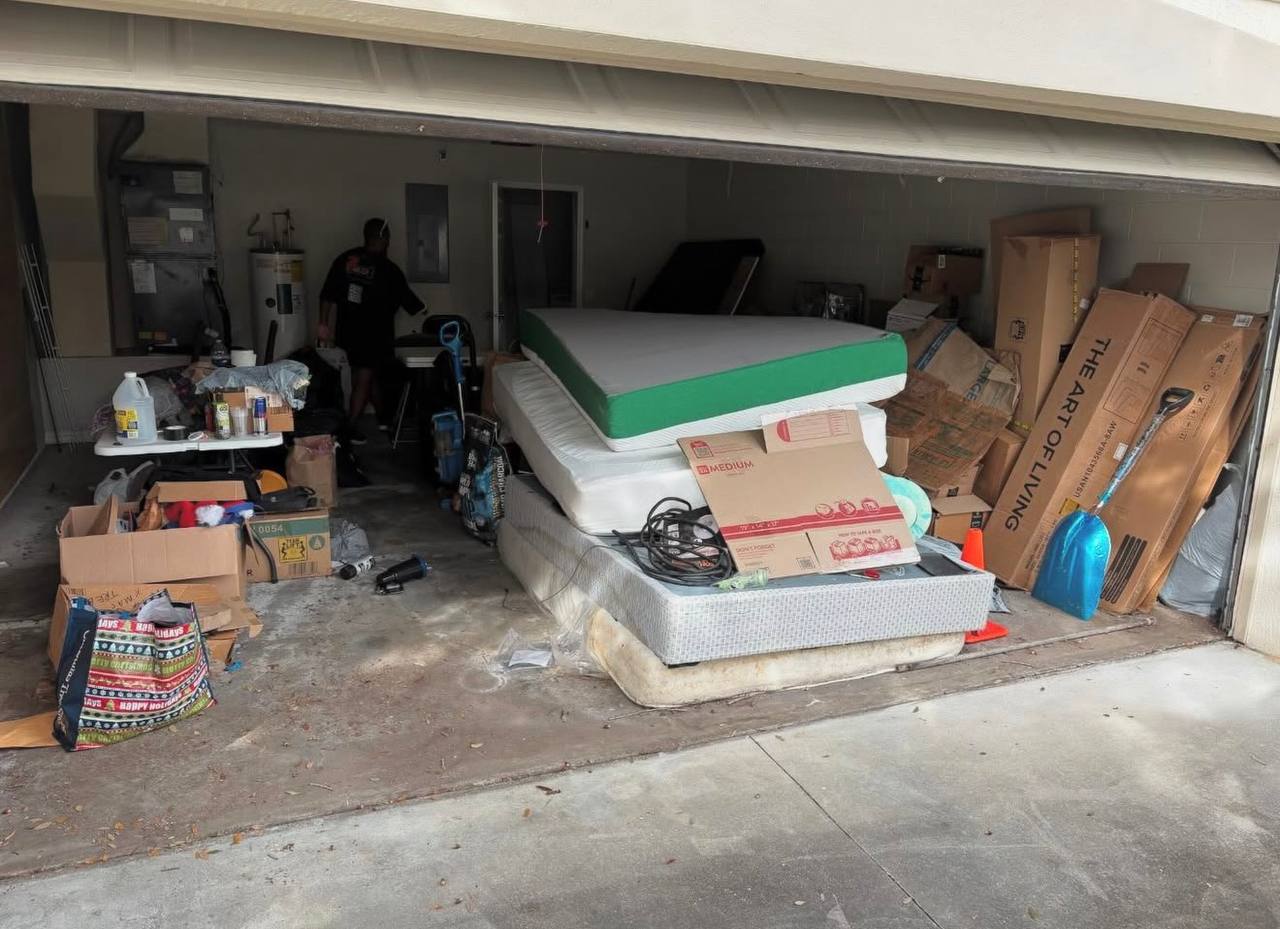 Garage cleanout before